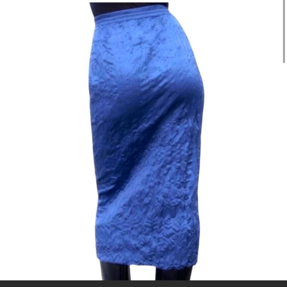 Zara blue pleated crinkle skirt